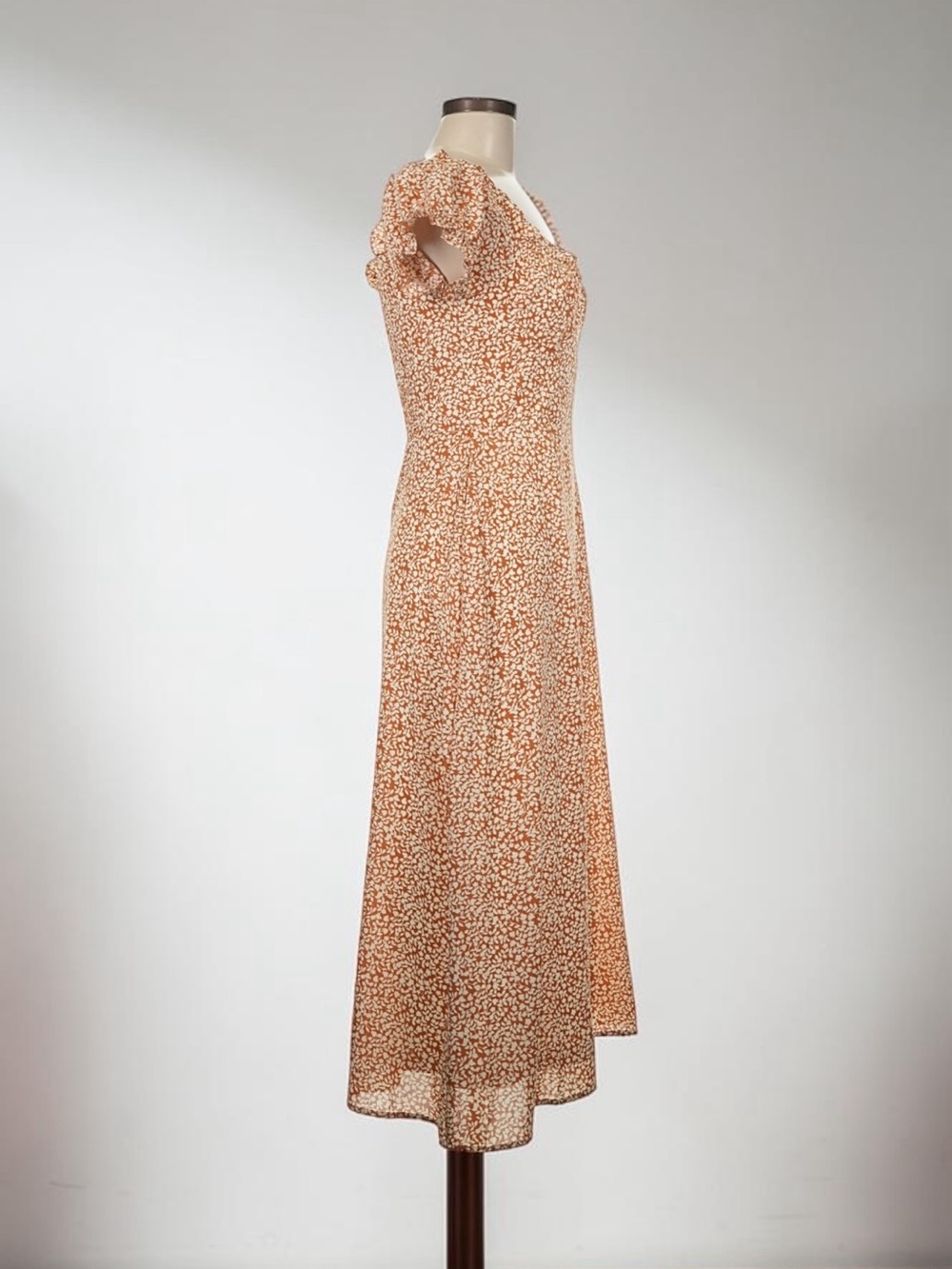 Princess Polly Peach Floral Midi Dress - Picture 4 of 8